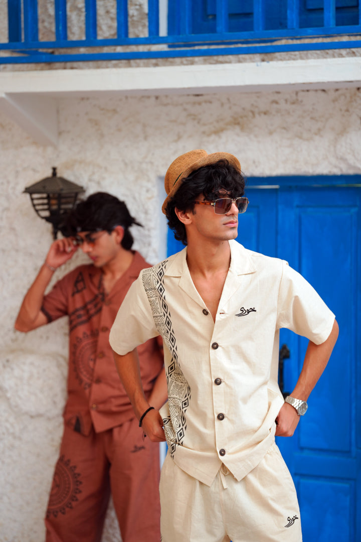 Heritage Sand Cuban Co-Ord Set
