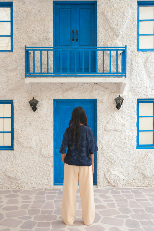 Acid Blue Drop Shoulder Tee