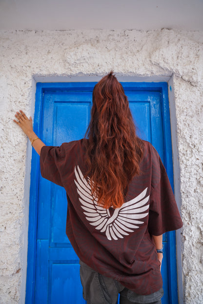 Mono tone Eagle Drop Shoulder Tee