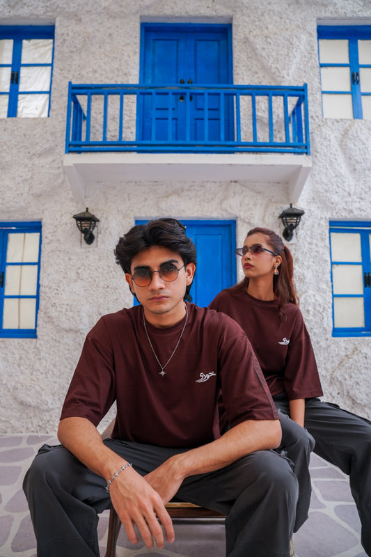 Mono tone Eagle Drop Shoulder Tee