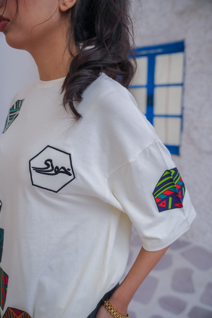 Hexa Patch Drop Shoulder Tee